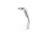 White gold Diamond Chevron Milgrain Band with Round Cut Stones and Prong Setting_26