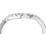 White gold Diamond Curved Pavé Round Stone Contour Band_16