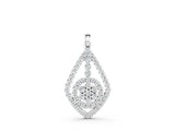 White gold Diamond Halo Pendant with Pavé Setting_10