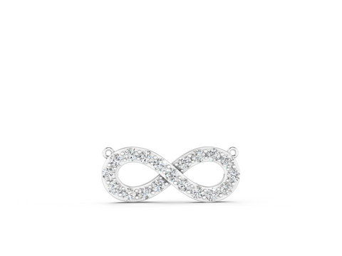 White gold Diamond Infinity Pendant with Pave Setting_5