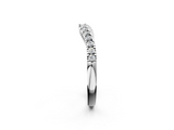 White gold Diamond Pavé Curved Wedding Band_102