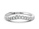 White gold Diamond Pavé Curved Wedding Band_105