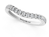 White gold Diamond Pavé Curved Wedding Band_105