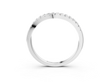 White gold Diamond Pavé Curved Wedding Band_107
