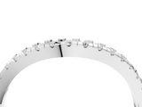 White gold Diamond Pavé Curved Wedding Band_109