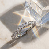 White gold Diamond Pavé Curved Wedding Band_124