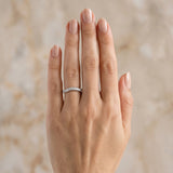 White gold Diamond Pavé Curved Wedding Band_125