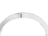 White gold Diamond Pavé Round Cut Curved Band with Channel Setting_10