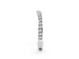 White gold Diamond Pavé Round Cut Curved Band with Channel Setting_8