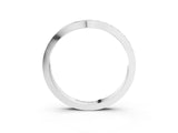 White gold Diamond Pavé Round Cut Curved Band with Channel Setting_9