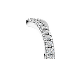 18K White Gold Pavé Round Diamond V-Shaped Chevron Band with Shared Prong Setting