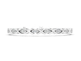 White gold Diamond Round Cut X-Link Tennis Bracelet with Prong Setting