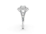 White gold Double Halo Asscher Cut Pave Split Shank Prong Set Ring_17