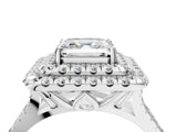 White gold Double Halo Asscher Cut Pave Split Shank Prong Set Ring_19