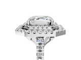 White gold Double Halo Asscher Diamond Pave Band with Four-Prong Setting_15