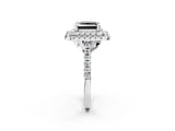 White gold Double Halo Fancy Black Princess Cut Diamond Pavé Band with Four-Prong Setting_26