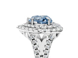 White gold Double Halo Fancy Blue Heart  Cut Pave Split Shank Prong Set Ring_20