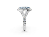 White gold Double Halo Fancy Blue Marquise Cut Diamond Split Shank Engagement Ring with Four-Prong Setting_29