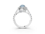 White gold Double Halo Fancy Blue Marquise Cut Diamond Split Shank Engagement Ring with Four-Prong Setting_30