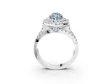 White gold Double Halo Fancy Blue Marquise Cut Diamond Split Shank Pave Set Ring_6