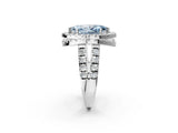 White gold Double Halo Fancy Blue Marquise Cut Diamond Split Shank Prong Setting Ring_2