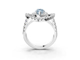 White gold Double Halo Fancy Blue Marquise Cut Diamond Split Shank Prong Setting Ring_3
