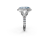 White gold Double Halo Fancy Blue Marquise  Cut Diamond Split Shank Ring with Four Prong Setting_23