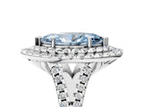 White gold Double Halo Fancy Blue Marquise  Cut Pave Split Shank Prong Set Ring_20