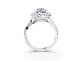 White gold Double Halo Fancy Blue Oval  Cut Pave Split Shank Prong Set Ring_18
