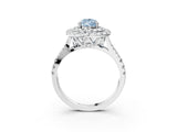 White gold Double Halo Fancy Blue Pear  Cut Pave Split Shank Prong Set Ring_18