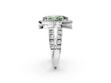 White gold Double Halo Fancy Green Marquise Cut Diamond Split Shank Prong Setting Ring_2