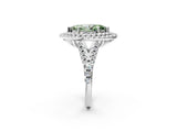 White gold Double Halo Fancy Green Marquise  Cut Pave Split Shank Prong Set Ring_17