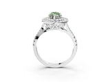 White gold Double Halo Fancy Green Marquise  Cut Pave Split Shank Prong Set Ring_18