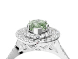 White gold Double Halo Fancy Green Marquise  Cut Pave Split Shank Prong Set Ring_19