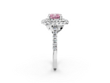 White gold Double Halo Fancy Pink Cushion  Diamond Pave Band with Four-Prong Setting_47