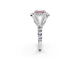 White gold Double Halo Fancy Pink Emerald Cut Diamond Split Shank Engagement Ring with Four-Prong Setting_29