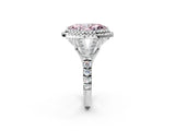 White gold Double Halo Fancy Pink Marquise Cut Diamond Split Shank Engagement Ring with Four-Prong Setting_29