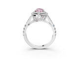 White gold Double Halo Fancy Pink Marquise Cut Diamond Split Shank Engagement Ring with Four-Prong Setting_30