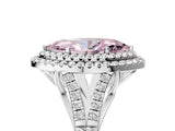 White gold Double Halo Fancy Pink Marquise Cut Diamond Split Shank Engagement Ring with Four-Prong Setting_32