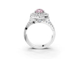 White gold Double Halo Fancy Pink Marquise Cut Diamond Split Shank Pave Set Ring_6