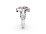 White gold Double Halo Fancy Pink Marquise Cut Diamond Split Shank Prong Setting Ring_2