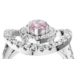 White gold Double Halo Fancy Pink Marquise Cut Diamond Split Shank Prong Setting Ring_4
