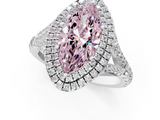 White gold Double Halo Fancy Pink Marquise  Cut Diamond Split Shank Ring with Four Prong Setting_21