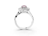 White gold Double Halo Fancy Pink Marquise  Cut Pave Split Shank Prong Set Ring_18