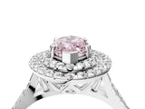 White gold Double Halo Fancy Pink Marquise  Cut Pave Split Shank Prong Set Ring_19