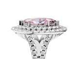 White gold Double Halo Fancy Pink Marquise  Cut Pave Split Shank Prong Set Ring_20