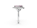 White gold Double Halo Fancy Pink Marquise  Diamond Pave Band with Four-Prong Setting_46