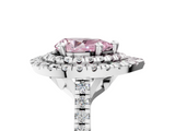 White gold Double Halo Fancy Pink Pear  Diamond Pave Band with Four-Prong Setting_47