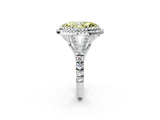 White gold Double Halo Fancy Yellow Marquise Cut Diamond Split Shank Engagement Ring with Four-Prong Setting_29