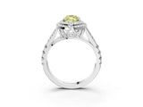 White gold Double Halo Fancy Yellow Marquise Cut Diamond Split Shank Engagement Ring with Four-Prong Setting_30